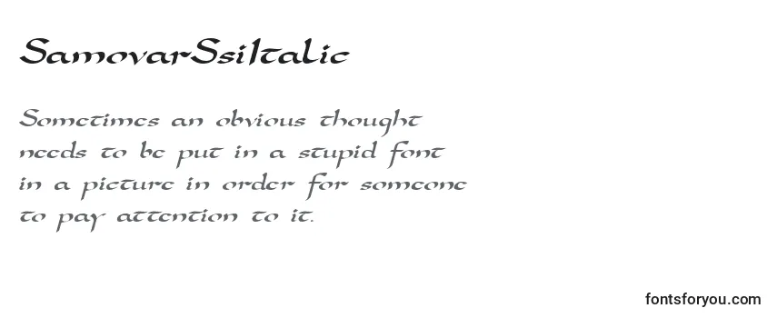 SamovarSsiItalic Font