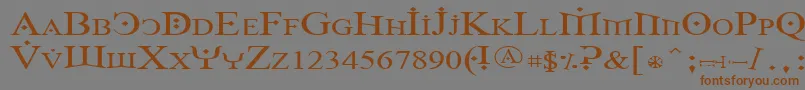 FireOfYsgardWide Font – Brown Fonts on Gray Background