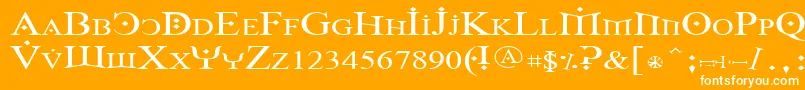 FireOfYsgardWide Font – White Fonts on Orange Background