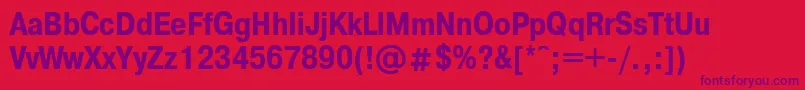 PragmaticacondcttBold Font – Purple Fonts on Red Background