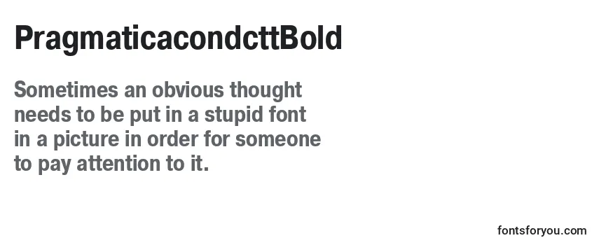 PragmaticacondcttBold Font