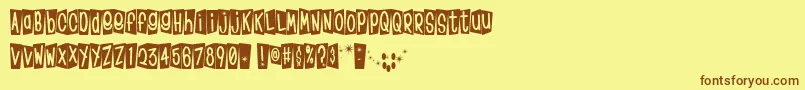 Klinom Font – Brown Fonts on Yellow Background