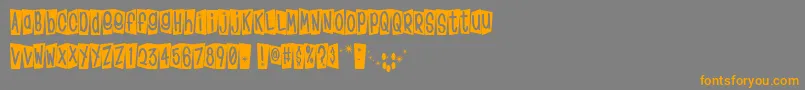 Klinom Font – Orange Fonts on Gray Background
