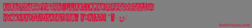 Klinom Font – Red Fonts on Gray Background