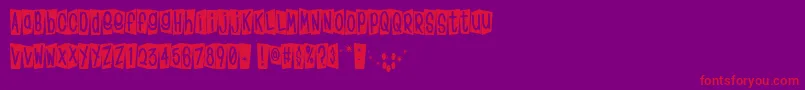 Klinom Font – Red Fonts on Purple Background