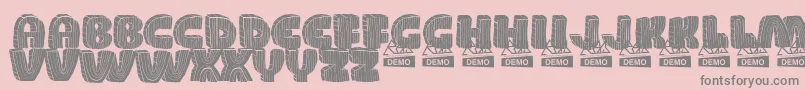 WoodDemo Font – Gray Fonts on Pink Background