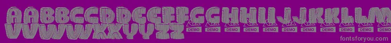 WoodDemo Font – Gray Fonts on Purple Background