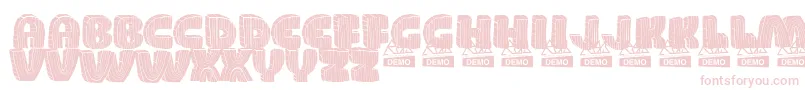 WoodDemo Font – Pink Fonts on White Background