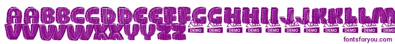 Czcionka WoodDemo – fioletowe czcionki