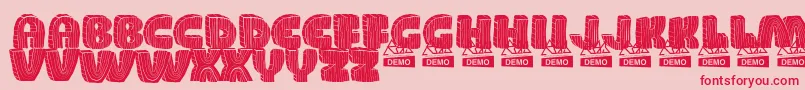 WoodDemo Font – Red Fonts on Pink Background