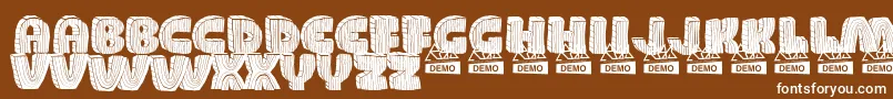 WoodDemo Font – White Fonts on Brown Background