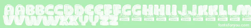 WoodDemo Font – White Fonts on Green Background