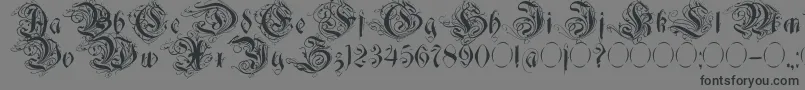 Decadentia-Schriftart – Schwarze Schriften auf grauem Hintergrund