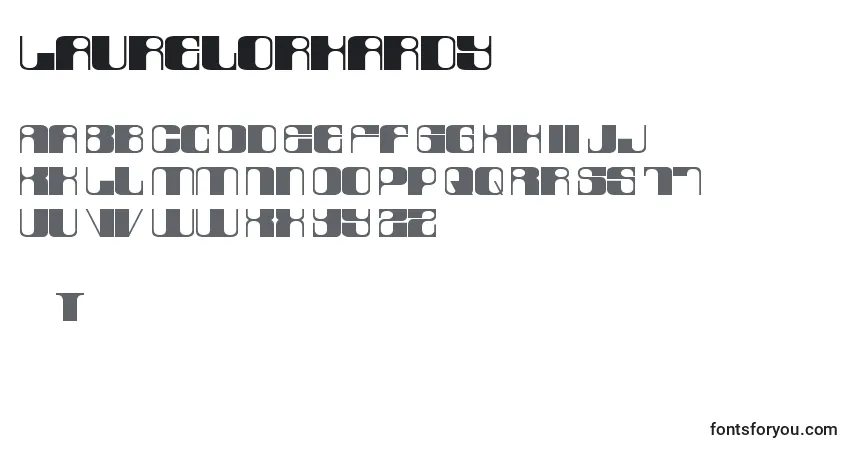 Schriftart Laurelorhardy – Alphabet, Zahlen, spezielle Symbole