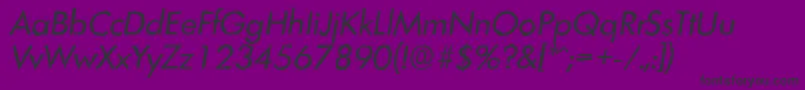 LimerickantiqueItalic Font – Black Fonts on Purple Background