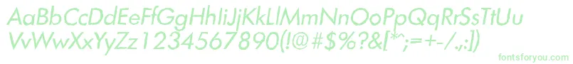 フォントLimerickantiqueItalic – 白い背景に緑のフォント