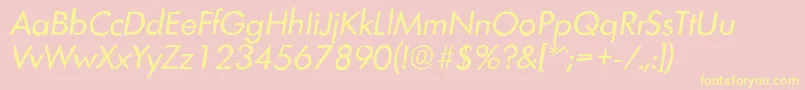 LimerickantiqueItalic Font – Yellow Fonts on Pink Background