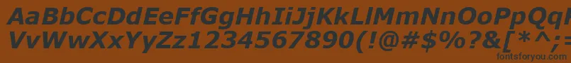 VerdanaРџРѕР»СѓР¶РёСЂРЅС‹Р№РљСѓСЂСЃРёРІ Font – Black Fonts on Brown Background