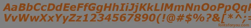 VerdanaРџРѕР»СѓР¶РёСЂРЅС‹Р№РљСѓСЂСЃРёРІ Font – Brown Fonts on Gray Background