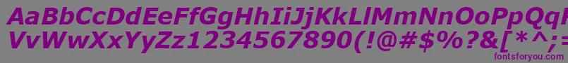 VerdanaРџРѕР»СѓР¶РёСЂРЅС‹Р№РљСѓСЂСЃРёРІ Font – Purple Fonts on Gray Background