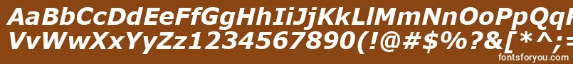 フォントVerdanaРџРѕР»СѓР¶РёСЂРЅС‹Р№РљСѓСЂСЃРёРІ – 茶色の背景に白い文字