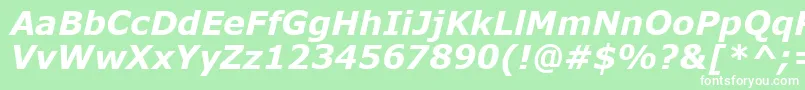 VerdanaРџРѕР»СѓР¶РёСЂРЅС‹Р№РљСѓСЂСЃРёРІ Font – White Fonts on Green Background