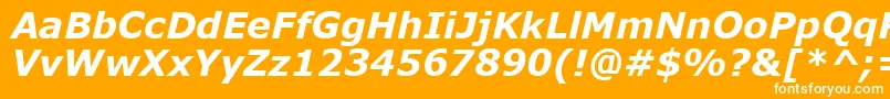 VerdanaРџРѕР»СѓР¶РёСЂРЅС‹Р№РљСѓСЂСЃРёРІ Font – White Fonts on Orange Background