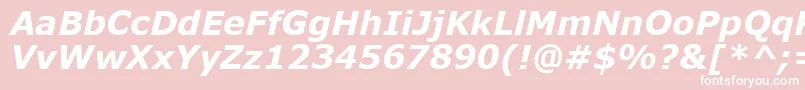 VerdanaРџРѕР»СѓР¶РёСЂРЅС‹Р№РљСѓСЂСЃРёРІ Font – White Fonts on Pink Background