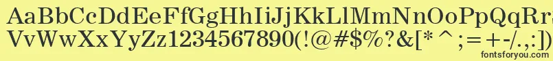 News705Bt Font – Black Fonts on Yellow Background