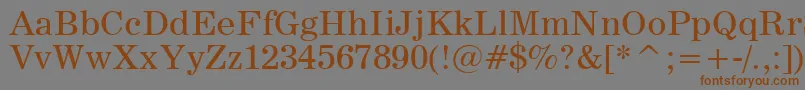 News705Bt Font – Brown Fonts on Gray Background