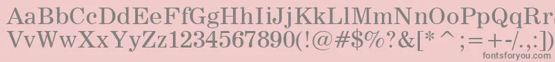 News705Bt Font – Gray Fonts on Pink Background