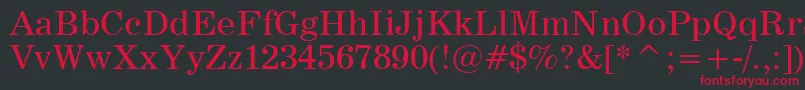 News705Bt Font – Red Fonts on Black Background