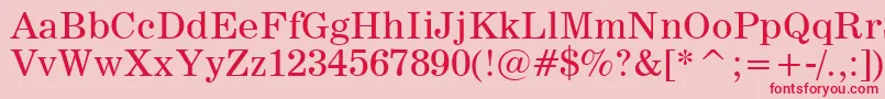 News705Bt Font – Red Fonts on Pink Background