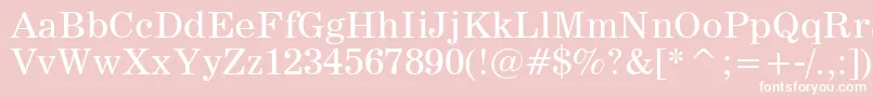 News705Bt Font – White Fonts on Pink Background