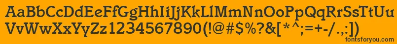 IstriaMediumRegular Font – Black Fonts on Orange Background