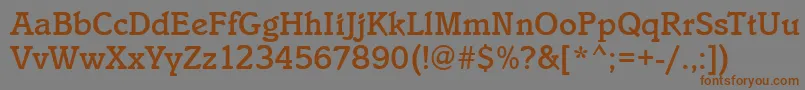 Шрифт IstriaMediumRegular – коричневые шрифты на сером фоне