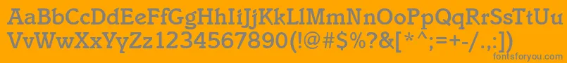 IstriaMediumRegular Font – Gray Fonts on Orange Background