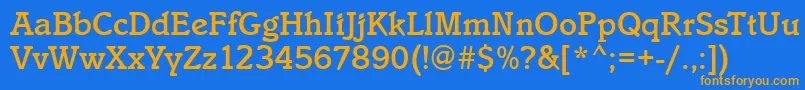 IstriaMediumRegular Font – Orange Fonts on Blue Background