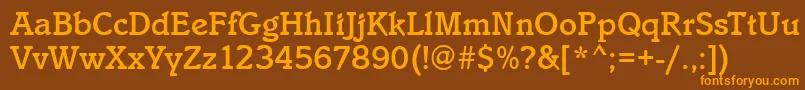 IstriaMediumRegular Font – Orange Fonts on Brown Background