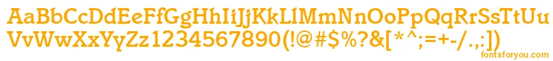 IstriaMediumRegular Font – Orange Fonts on White Background