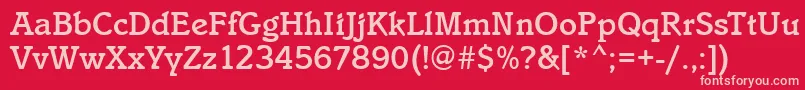 IstriaMediumRegular Font – Pink Fonts on Red Background