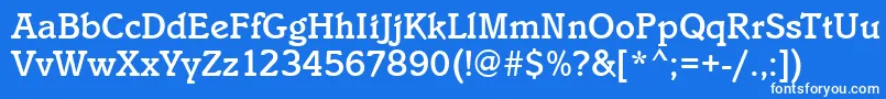 IstriaMediumRegular Font – White Fonts on Blue Background