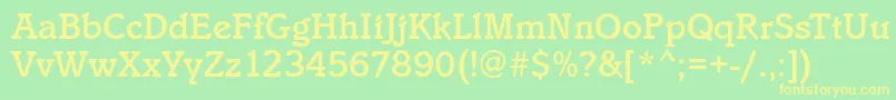 IstriaMediumRegular Font – Yellow Fonts on Green Background