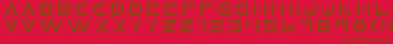 Planet X Font – Brown Fonts on Red Background