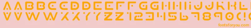 Planet X Font – Orange Fonts on Pink Background