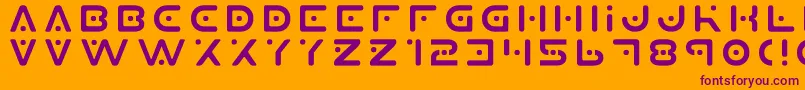 Planet X Font – Purple Fonts on Orange Background