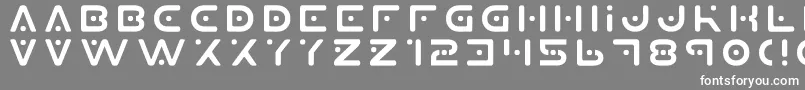 Planet X-Schriftart – Weiße Schriften auf grauem Hintergrund