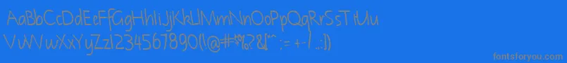 Шрифт NotehandleftyBold – серые шрифты на синем фоне