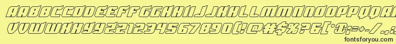 Spartacoboldout Font – Black Fonts on Yellow Background