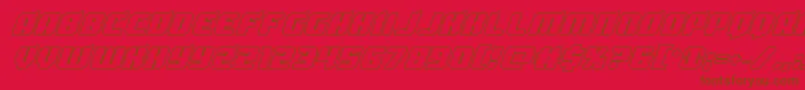 Spartacoboldout Font – Brown Fonts on Red Background